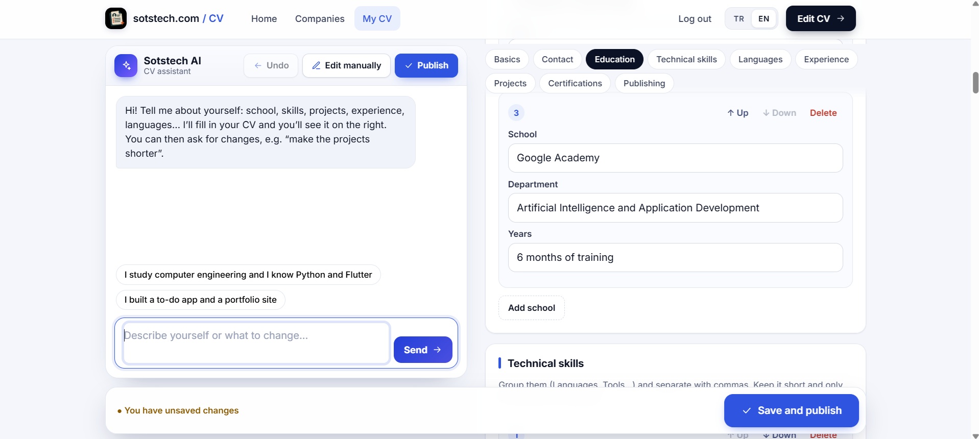 CV Builder screenshot 3