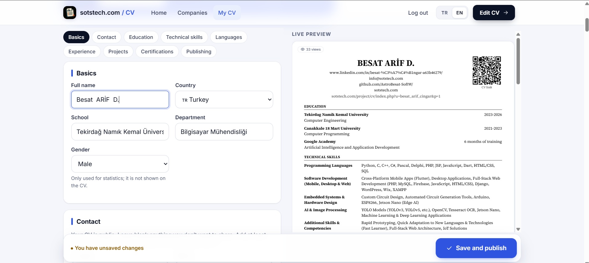 CV Builder screenshot 2